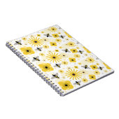 Carnet de fleurs et de pois d'abeilles (Côté Droit)