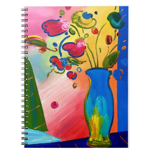 Carnet de fleurs inspiré par Peter Max (Devant)