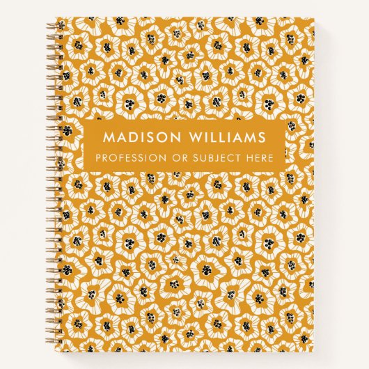 Carnet de fleurs modernes minimes (Devant)