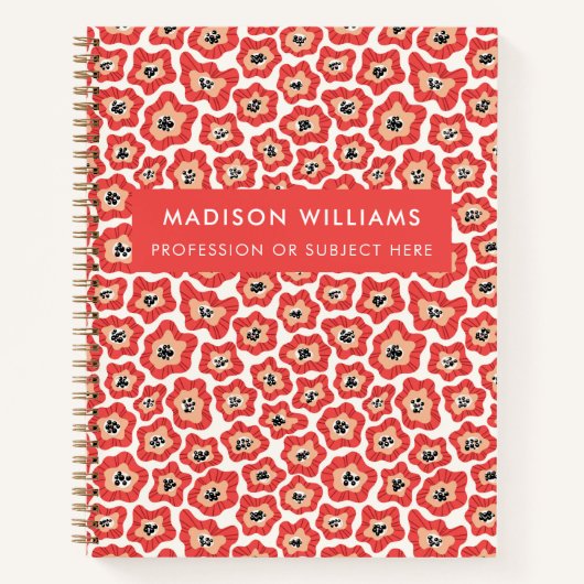 Carnet de fleurs modernes minimes (Devant)