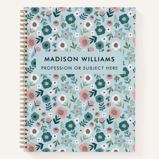 Carnet de fleurs modernes minimes (Devant)