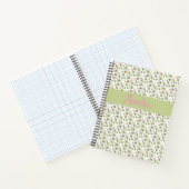 Carnet de fleurs motif rose vert (Intérieur)