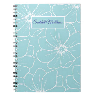 Carnet de fleurs personnalisé avec nom