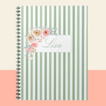 Carnet de fleurs printanières personnalisées