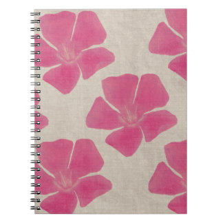 Carnet de fleurs roses
