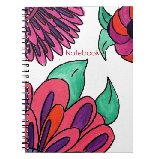Carnet de fleurs roses (Devant)