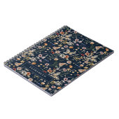 Carnet de fleurs sauvages bleu marine (Côté gauche)