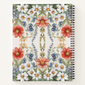 Carnet de fleurs sauvages colorées (Dos)