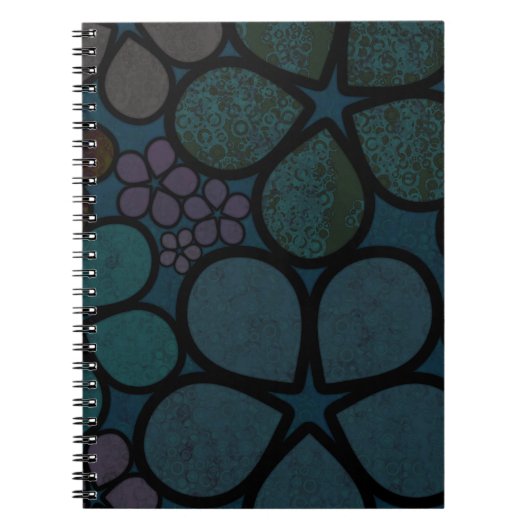 Carnet de fleurs texturées modernes multicolores (Devant)