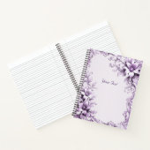 Carnet de fleurs violettes élégantes (Intérieur)
