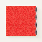 Carnet de fraise à cadre rouge foncé (Dos)