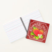 Carnet de fraise à cadre rouge foncé (Intérieur)