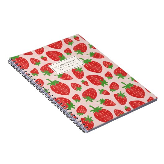 Carnet de fraises d'aquarelle (Côté Droit)