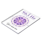 Carnet de fréquence Solfeggio 963 Hz personnalisé  (Côté gauche)