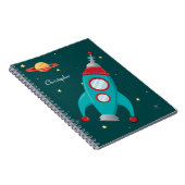Carnet de fusées spatiales personnalisées (Côté Droit)