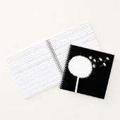 Carnet de graines de Dandelion noir et blanc (Intérieur)