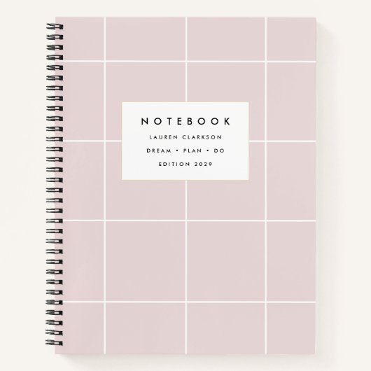 Carnet de grille rose (Devant)