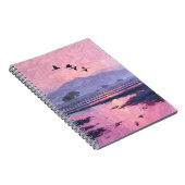Carnet de grues couché de soleil rose (Côté Droit)