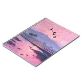 Carnet de grues couché de soleil rose (Côté gauche)