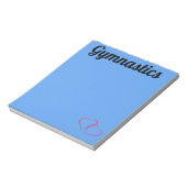 Carnet de gymnastique bleu clair (Tourné)