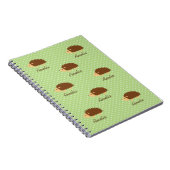 Carnet de hérisson mignon avec motif pois (Côté Droit)