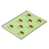 Carnet de hérisson mignon avec motif pois (Côté gauche)