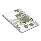 Carnet de hibou d'arbre de polka (Côté Droit)