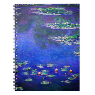 Carnet De jolies nénuphars vintage par Claude Monet