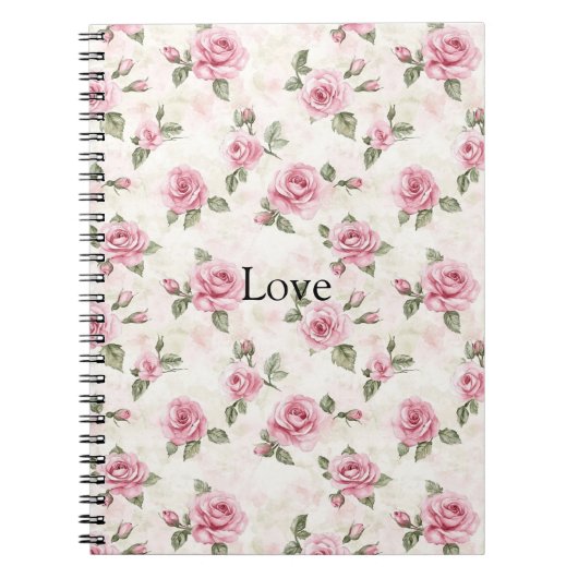 Carnet De jolies roses roses (Devant)