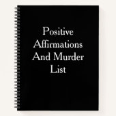 Carnet de journal amusant/Affirmations positives & (Devant)