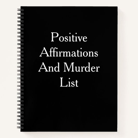 Carnet de journal amusant/Affirmations positives & (Devant)