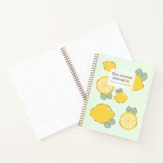 Carnet de journal au citron