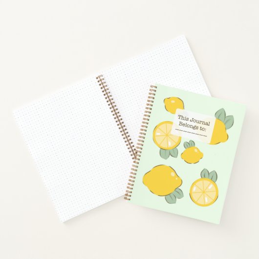 Carnet de journal au citron (Intérieur)
