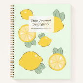 Carnet de journal au citron (Devant)
