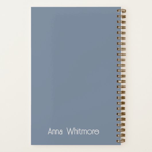 CARNET de journal bleu personnalisé INTP (Verso)