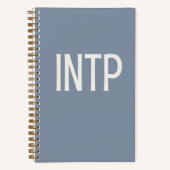 CARNET de journal bleu personnalisé INTP (Recto)