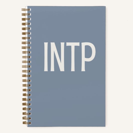 CARNET de journal bleu personnalisé INTP (Recto)