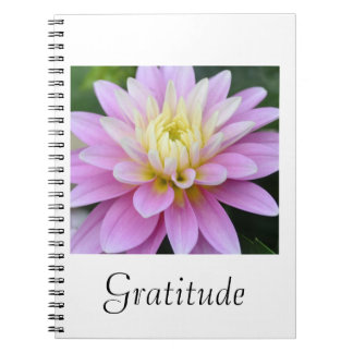 Carnet de journal de gratitude de dahlia