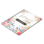 Carnet de journal de prière de fleurs roses person (Côté gauche)