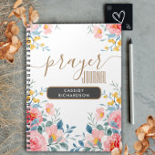 Carnet de journal de prière de fleurs roses person