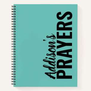 Carnet de journal de prières Turquoises