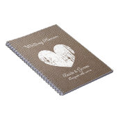 Carnet de journal d'organisateur de wedding (Côté Droit)