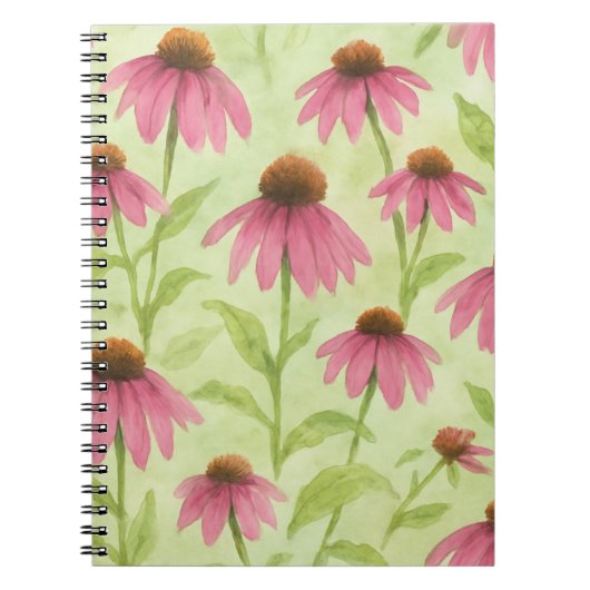 Carnet de journal floral d'aquarelle (Devant)