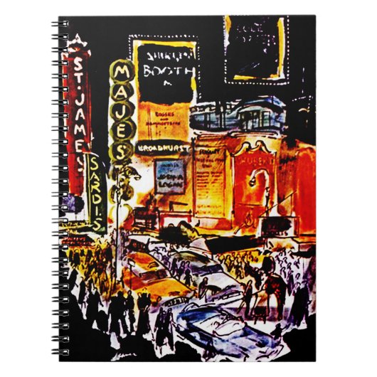 Carnet de journal intime de Broadway de nuit de (Devant)