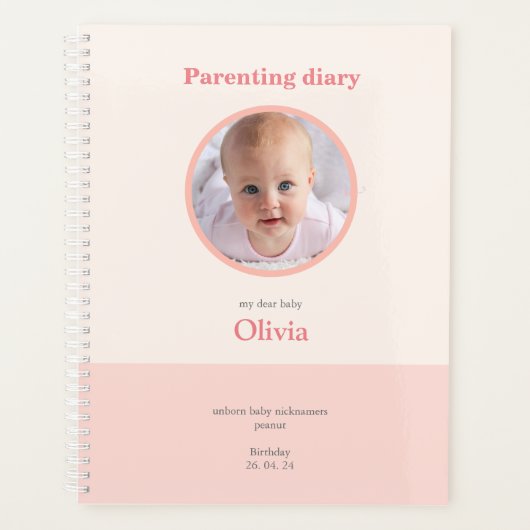 carnet de journal parental personnalisé (Devant)