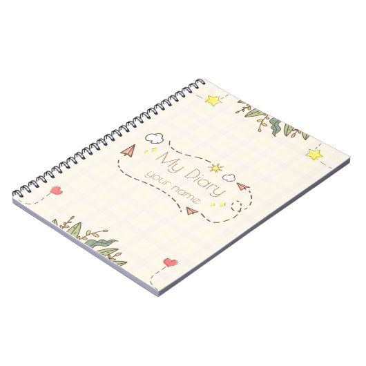 Carnet de journal personnalisé avec nom (Côté gauche)