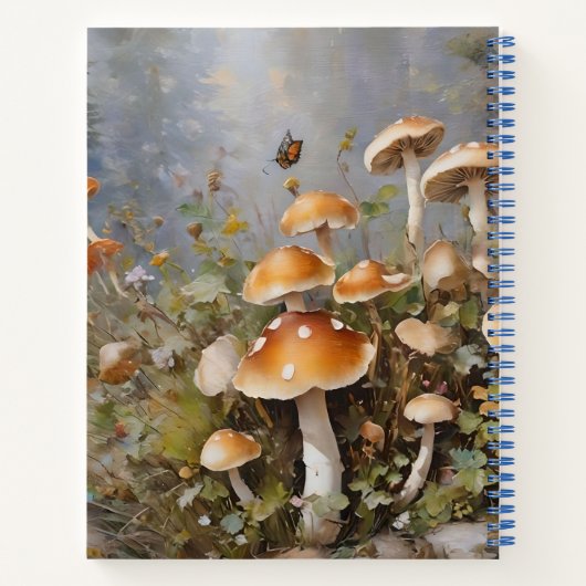 Carnet de journal personnalisé de la fée de champi (Dos)