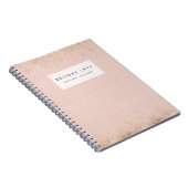 Carnet de journal personnalisé Foil Sparkle Peach (Côté Droit)