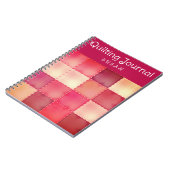 Carnet de journal personnel de courtepointe rose (Côté gauche)