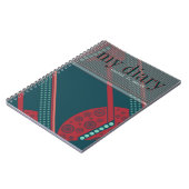 Carnet de journal turquoise Red Modern Abstrait Cu (Côté gauche)